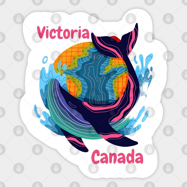 Victoria Canada Humpback Whale Sticker by Aspectartworks